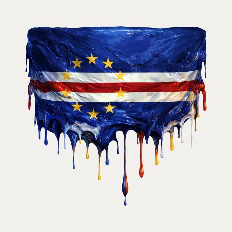 Art de drapeaux dégoulinants du Cap-Vert
