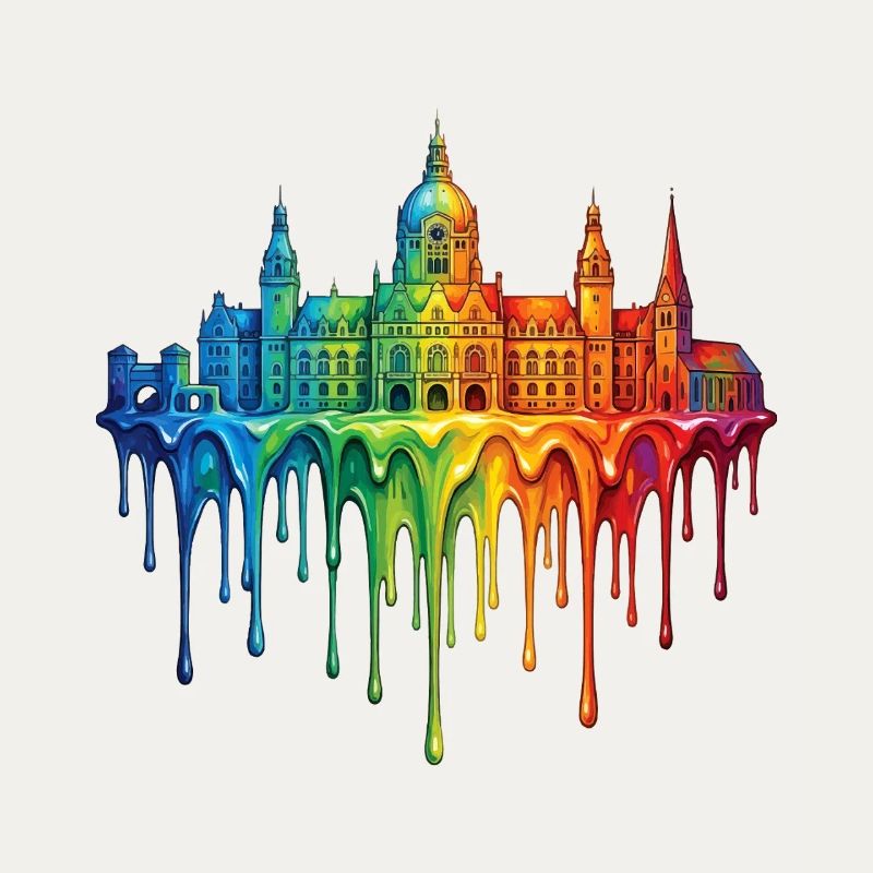 Hanover with colorful gradient color