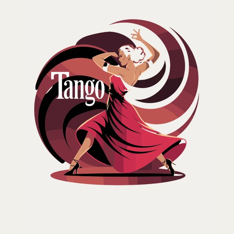 Elegant tango dance motif for dance lovers