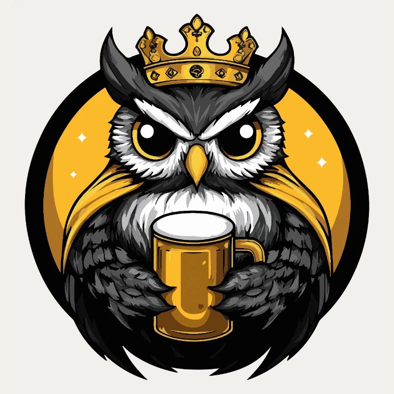 Eule Bier Lustig