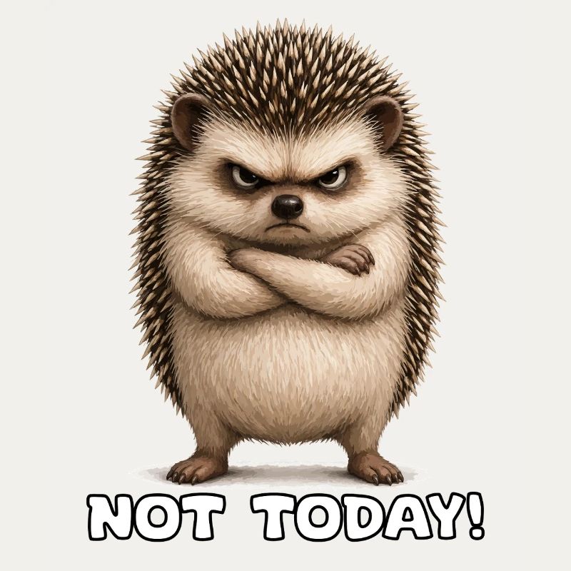 Not today hedgehogs with spines
