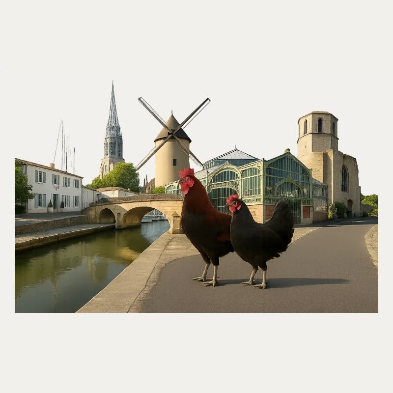 Marans, Stadthähne an der Mühle