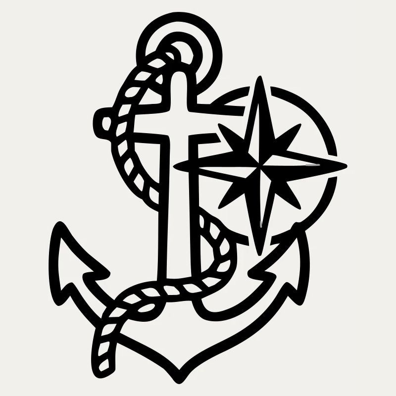 Anker Windrose Maritim Logo