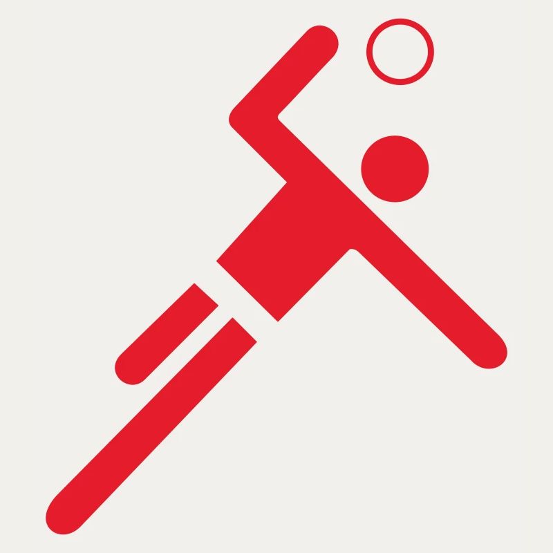 Red handball player