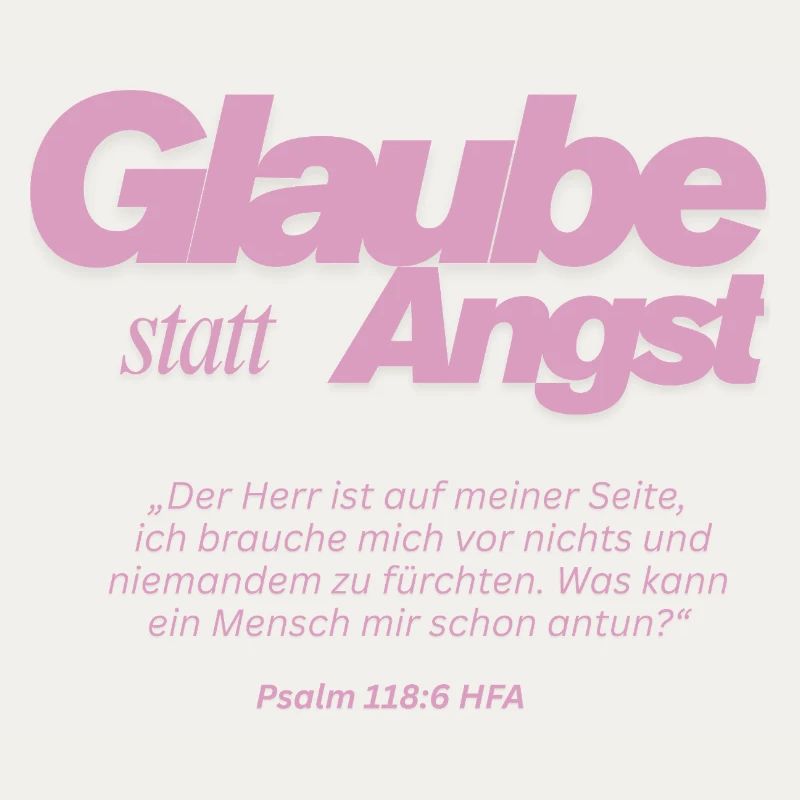 Glaube statt Angst 