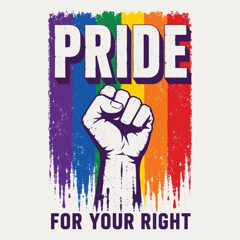 Pride Regenbogen Rechte Statement Shirt