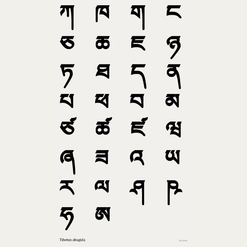 Tibetan script (black)