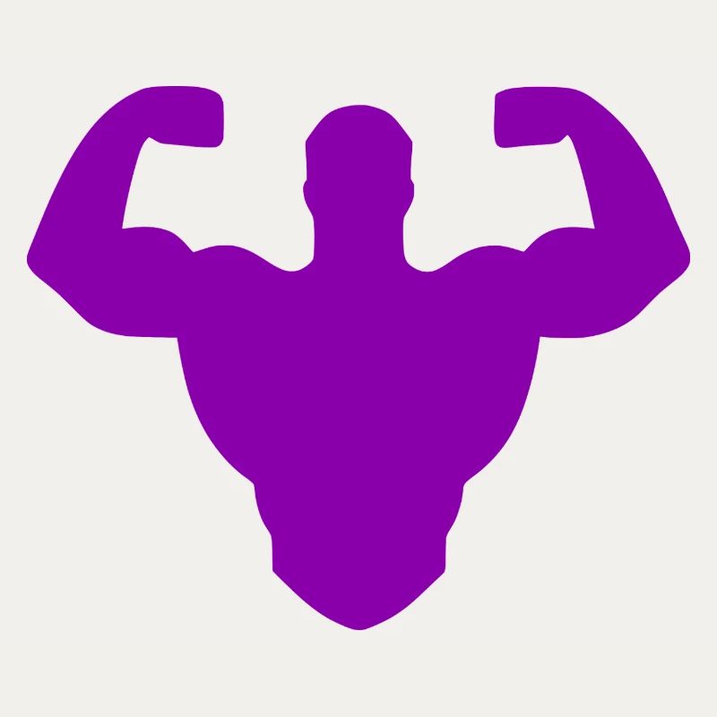 Bodybuilder Silhouette - Double Biceps Strength