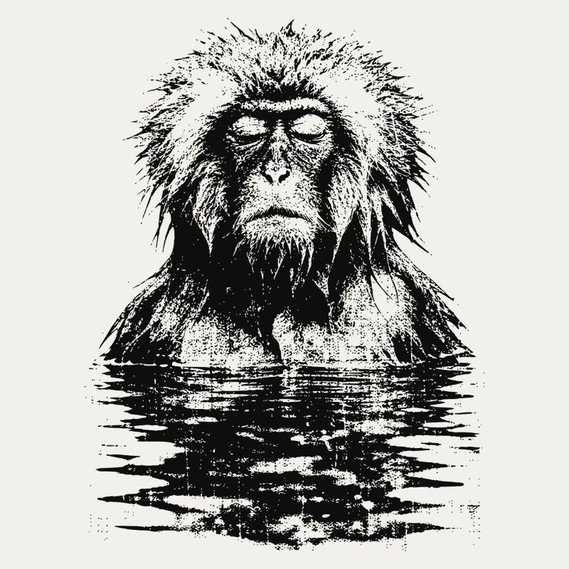 Onsen Macaque Monkey