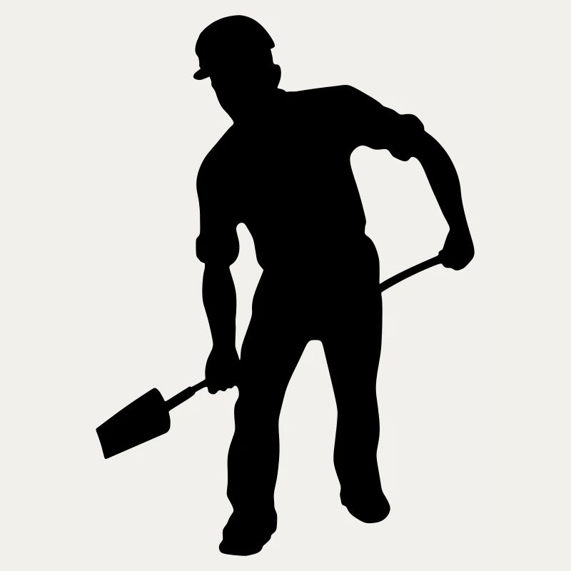 Groundworker with Shovel – Hard Work