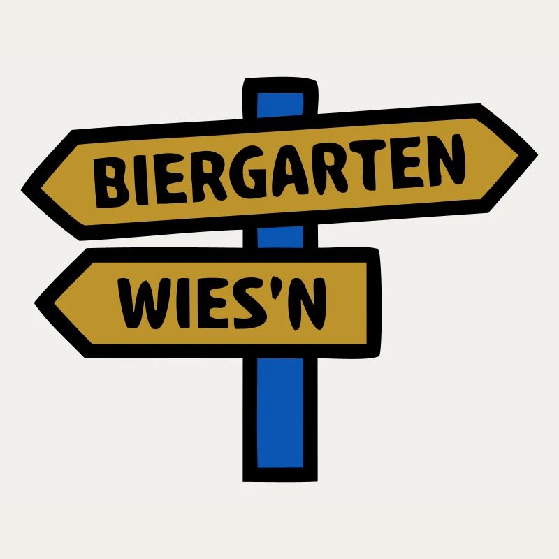 Wegweiser Biergarten Volksfest München Schild