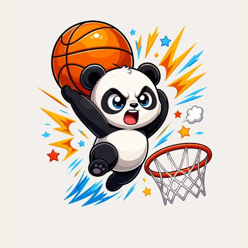 Puissant Panda Slam Dunk