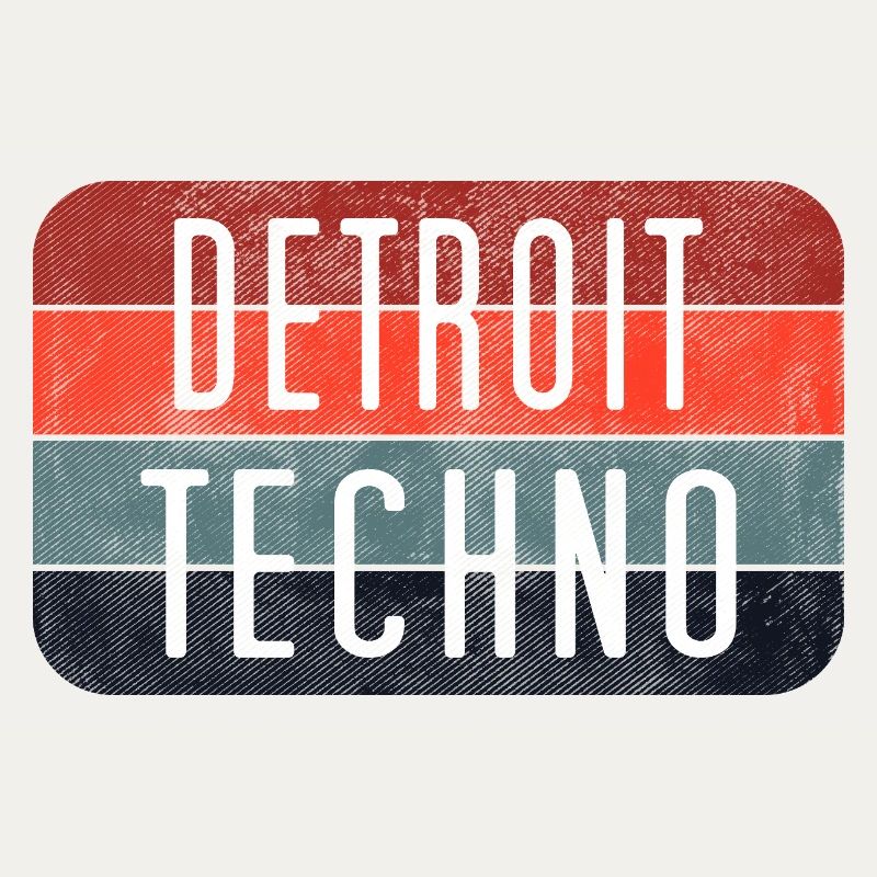 Detroit Techno Neon Emblem