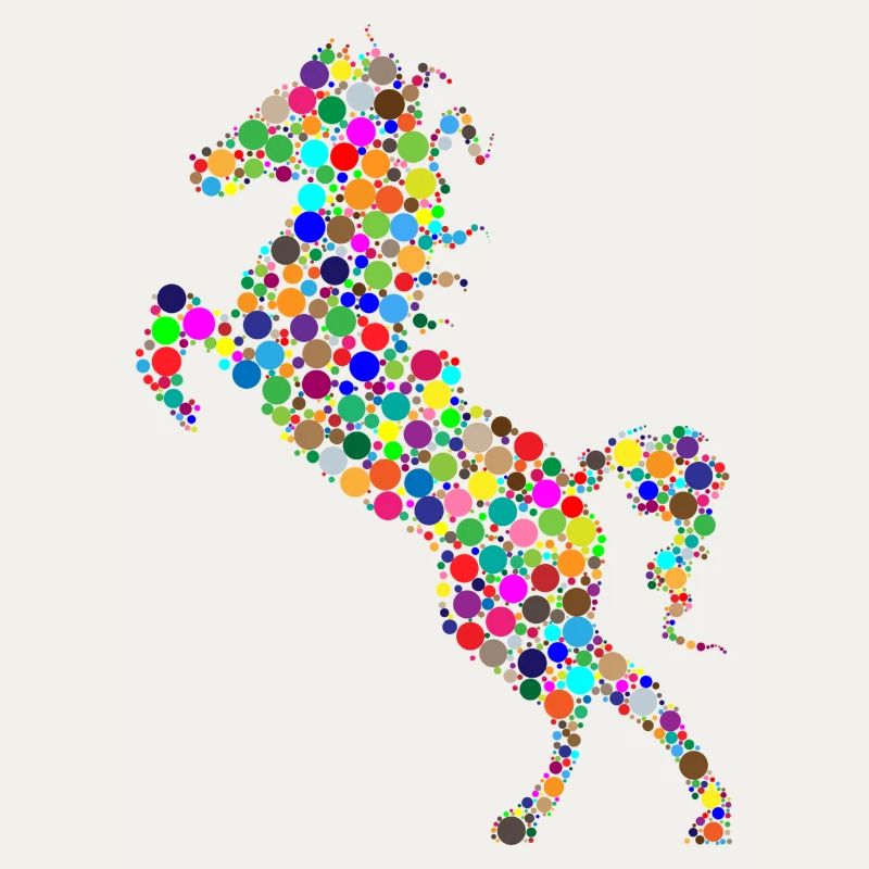 coloré cheval de saut