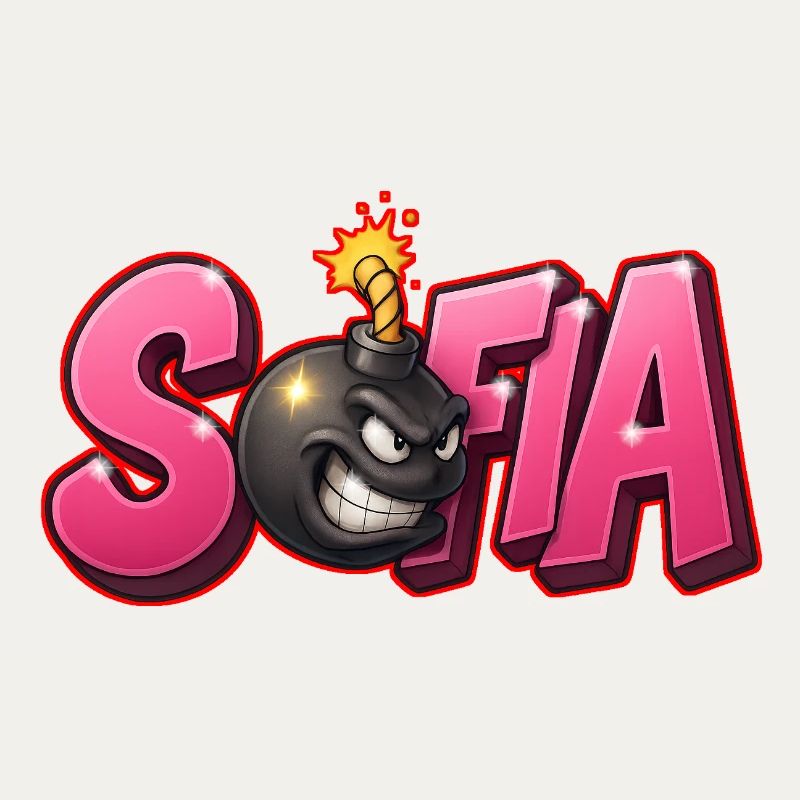 Sofia Graffiti Name Bomb Graffité 3D