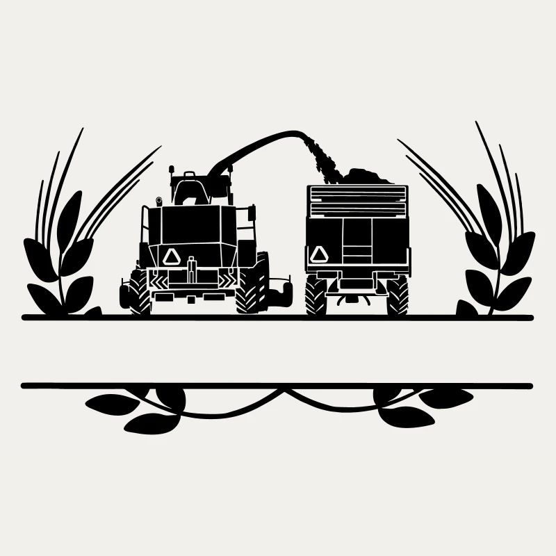 Grain logo Déchiqueteuse couronne de laurier