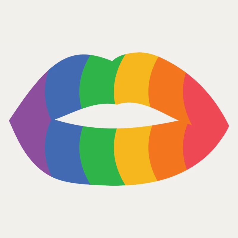 Rainbow Lips Impression d’art