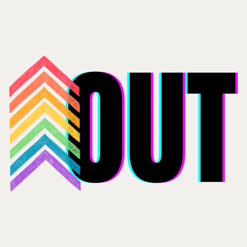 Pride Rainbow Logo Out