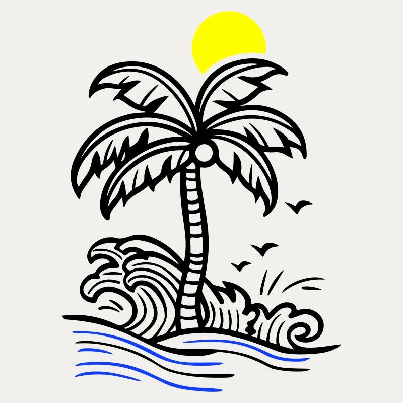 Palm Tree Holidays Plage Été