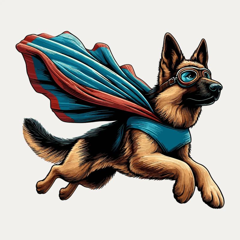 Super Hund Deutscher Schäferhund Cape Geschenk