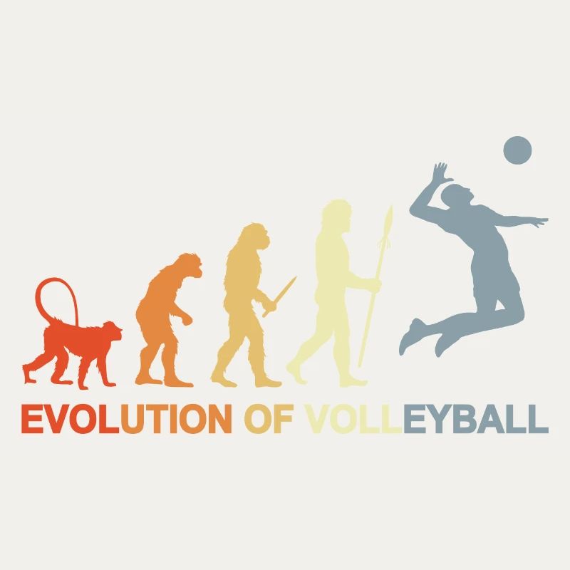 Evolution eines Volleyballspielers
