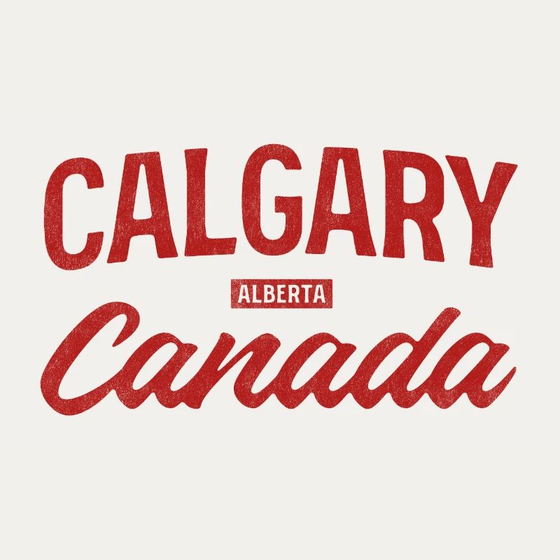Calgary Canada Vintage Lettering