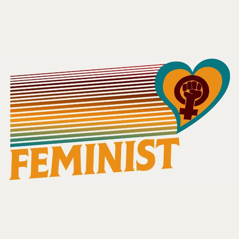 Feministischer Herzfaust-Regenbogen