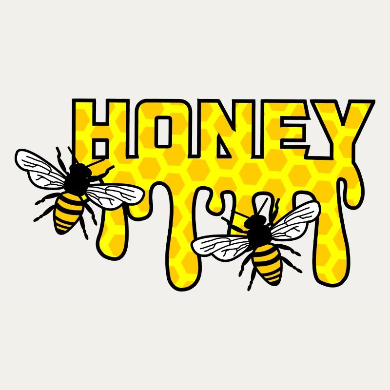 Bees honey beekeeper logo