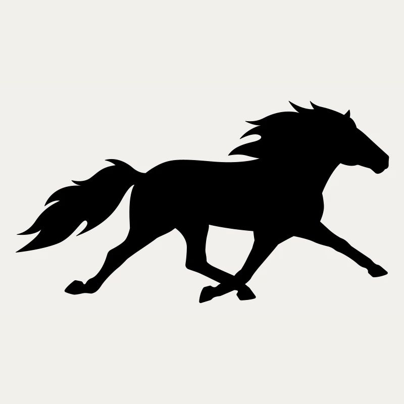 Cheval islandais dans le pass de course