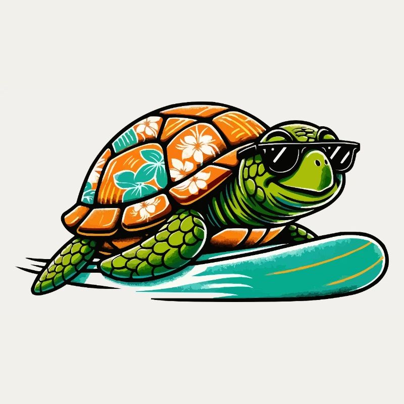 Hawaiian Turtle Surfboard