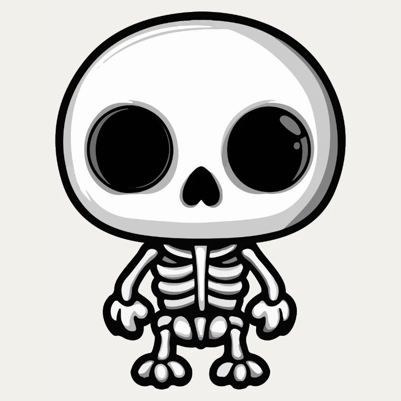 Skelett Halloween Comic