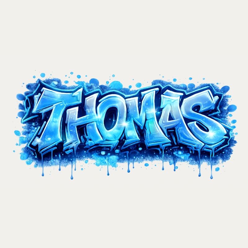 Graffiti   Thomas Prénom cadeau idéal imprimable 