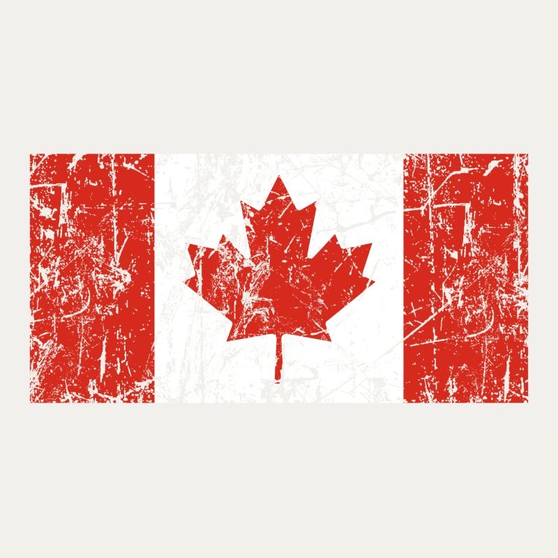 Canada flag vintage effect