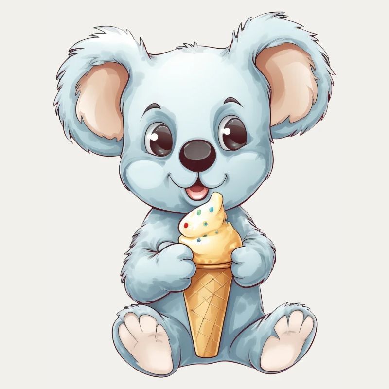 Koala Genießt Eis - Süßes Tier Design