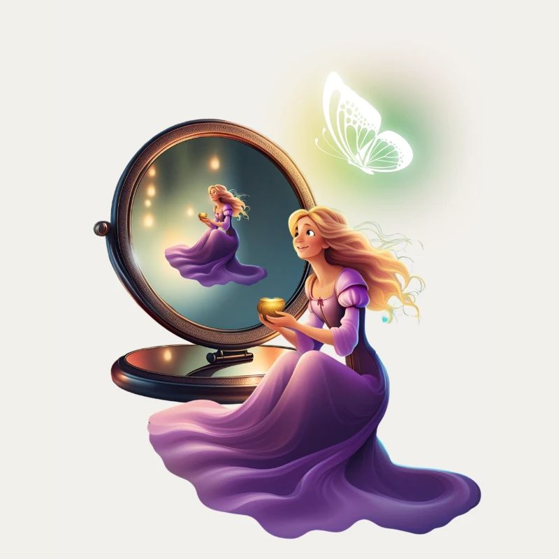 Princesse devant le miroir