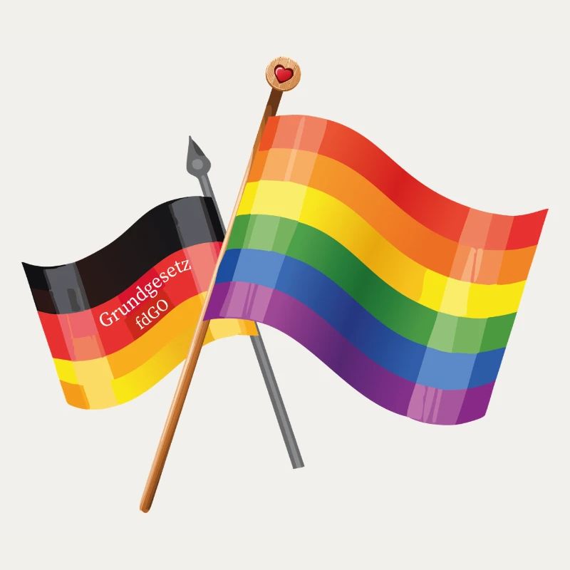 Regenbogen Deutschland Flagge
