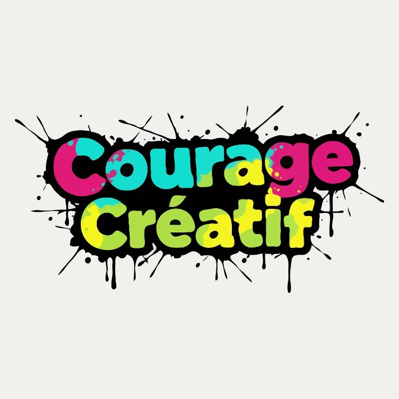 Courage Créatif Typographie colorée