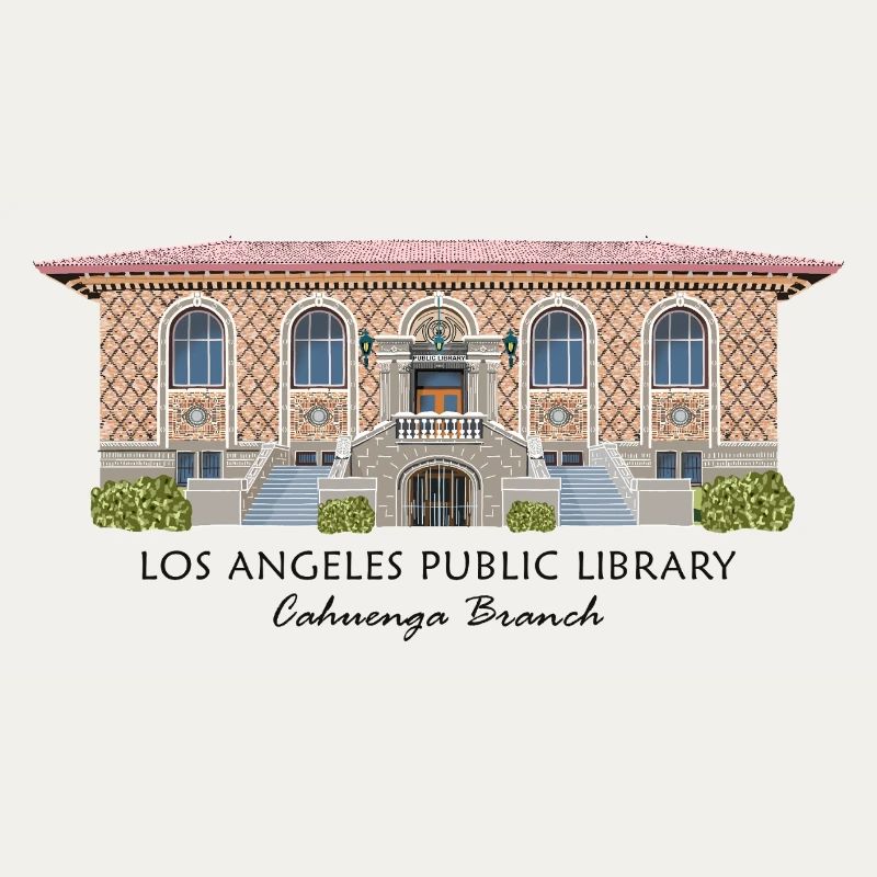 Los Angeles Public Library, hand-drawn