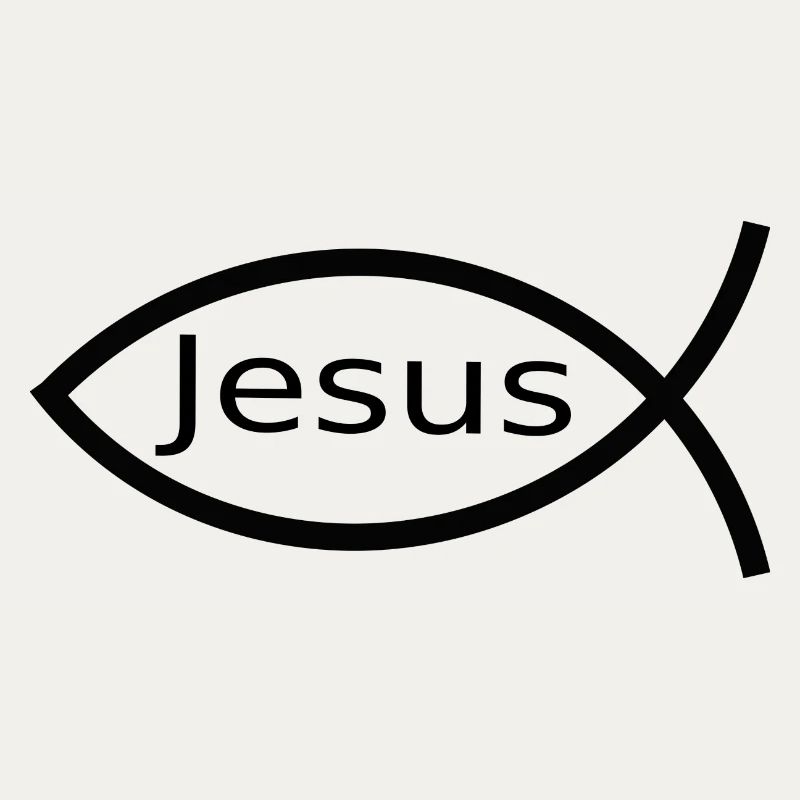 Jesus fish black Ichthys fish fish