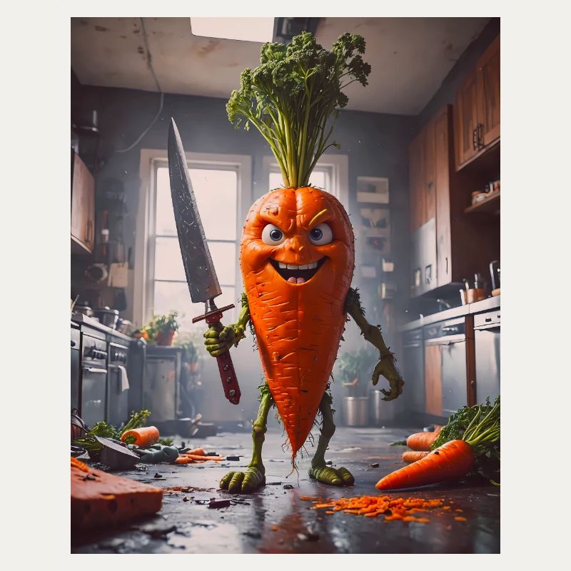 vegetables downfall Apocalypse Monster carrot