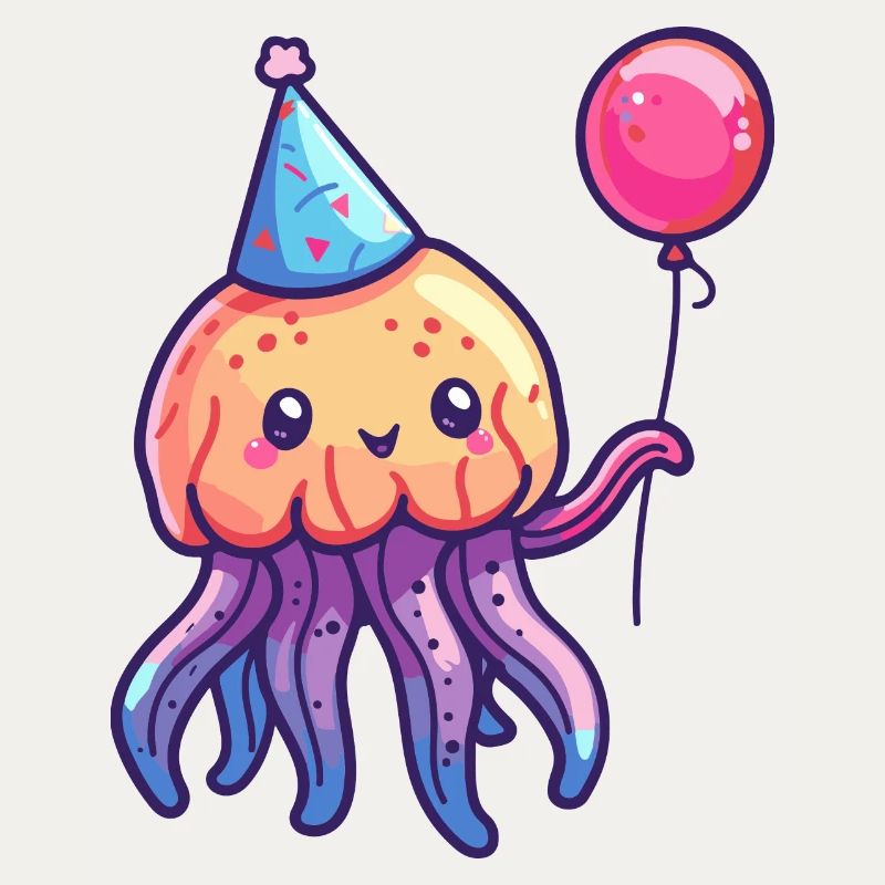 Qualle Geburtstag Comic Niedlich