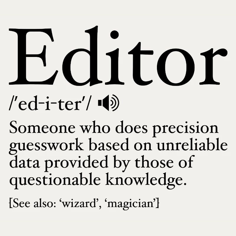 Lustige Editor-Definition Editor-Definition - Editor
