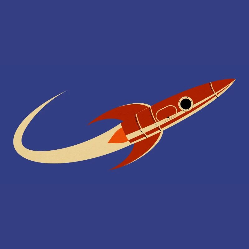 Red Space Rocket