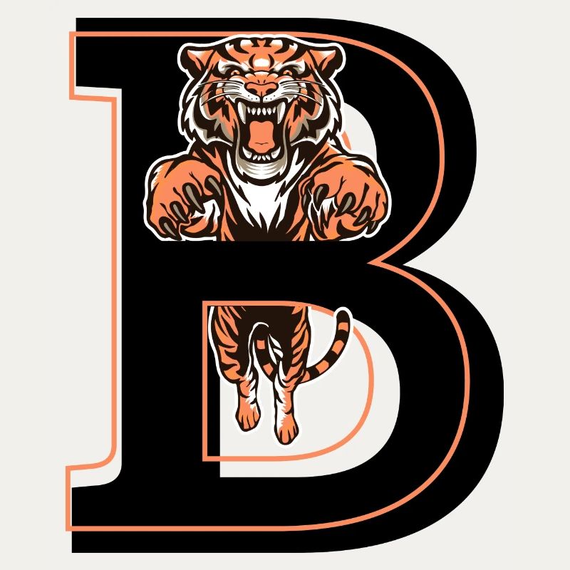 Letter b tiger - gift idea