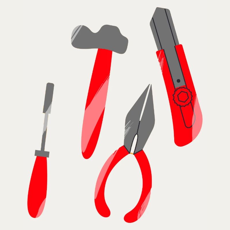 Handwerker sucht Werkzeug Design