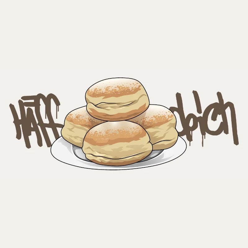 Yeast dough // doughnuts // illustration