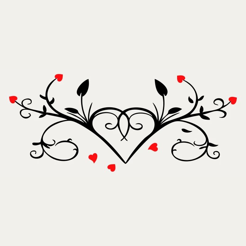 Ornament with hearts