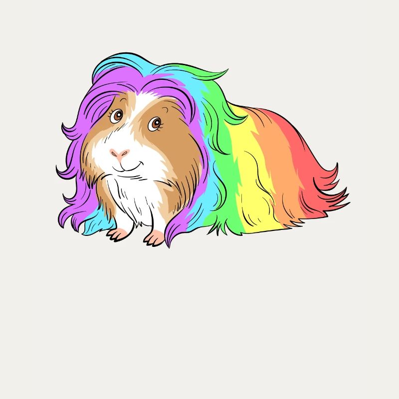 Cochon d'Inde arc-en-ciel coloré