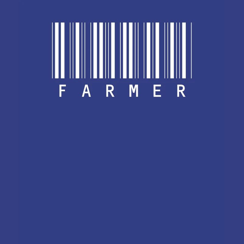 Farmer Strichcode Landwirt Bauer Stall Geschenk