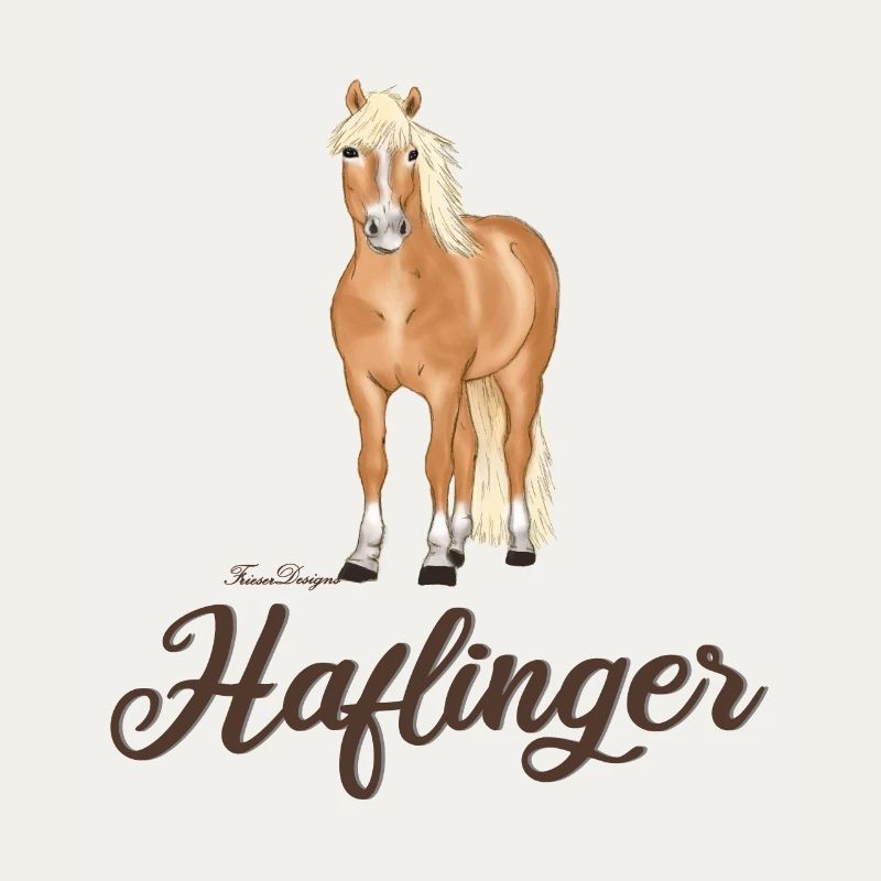 Haflinger with dark font